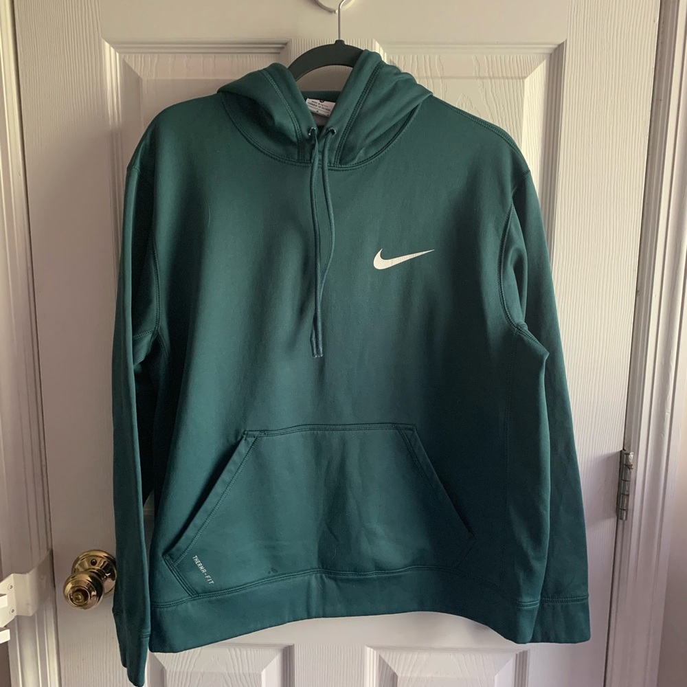 green nike therma-fit pullover hoodie, M